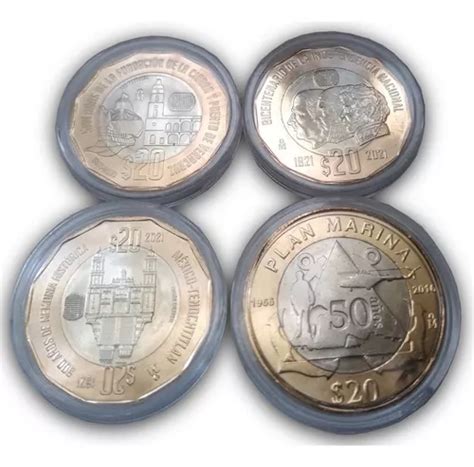 Colección De 4 Monedas Conmemorativas De 20 Pesos Nuevas Cuotas sin