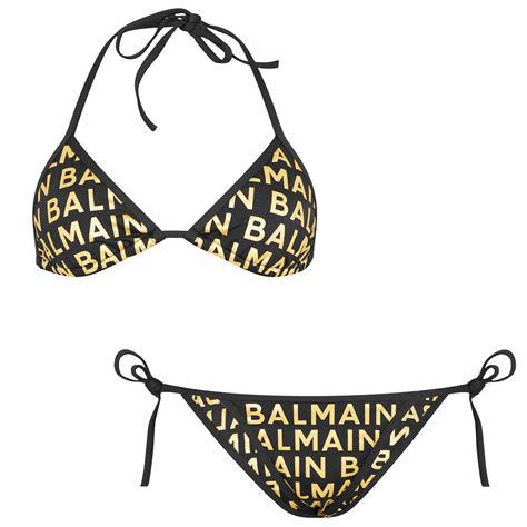 Balmain All Over Print Bikini Triangle Bikinis House Of Fraser