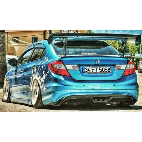 HONDA CİVİC FB7 ARKA DİFÜZÖR 2012 2016 CUSTOM plastik FK Tuning