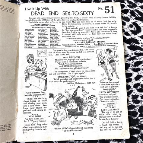 Vintage 1970s Cartoon Magazine Sex To Sexty No 51 1973 Etsy