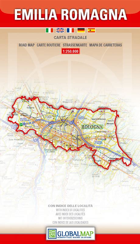 Emilia Romagna | Regional Road Map | 1: 250,000 | GLOBAL MAP - Roger ...