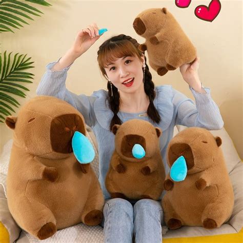 Thú Bông Capybara Nước mũi Gấu Bông Chuột Lang Chảy Mũi Balo Rùa Gà Kéo Hot Trend Lazada vn