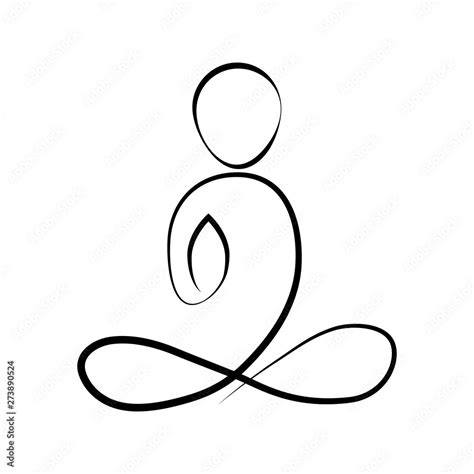 Yoga Lotus Position Vector Silhouette Of Yoga Lotus Pose Padmasana