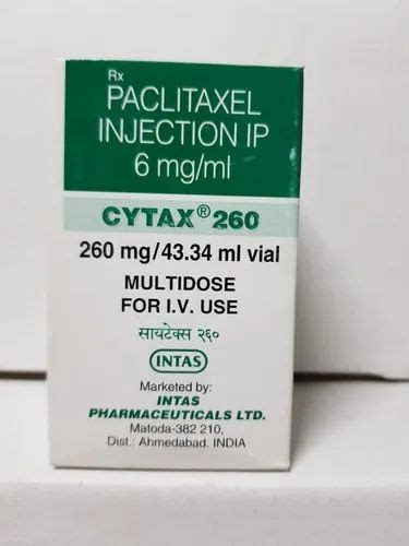 Cytax 260 Paclitaxel Injection 260 Mg Intas Prescription Grade