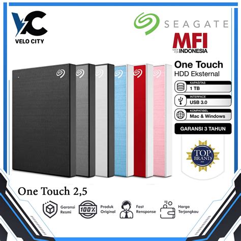 Jual Seagate External Hard Disk ONE TOUCH 5TB Original Garansi Resmi 3