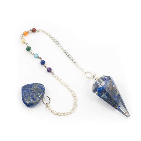 Lapis Orgone Pendulum With Chakra Chain The Spirit Shop