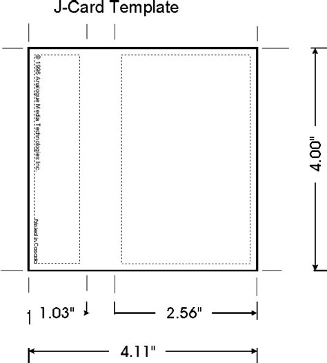 Cassette Insert Print Specs