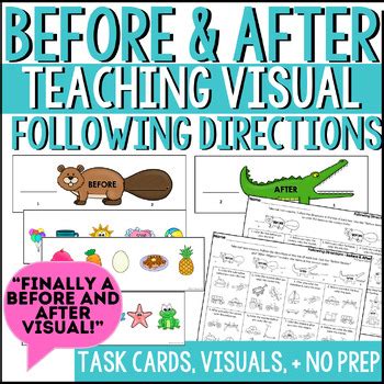 How To Teach Before After Following Directions Visual Aid Speech