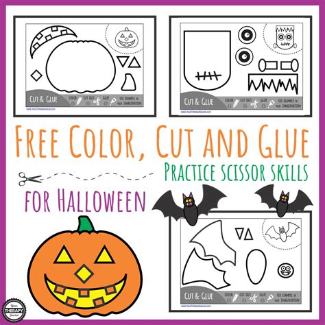 Halloween Cutting Worksheet Fun And Spooky Activities For Kids