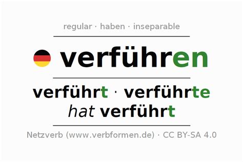 Conjugation German "verführen" - All forms of verb, examples, rules ...