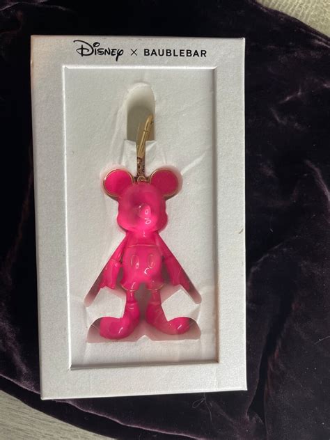 BAUBLEBAR DISNEY Mickey Mouse Hot Pink Bag Charm This Beautifully Colored Baublebar Charm Is So