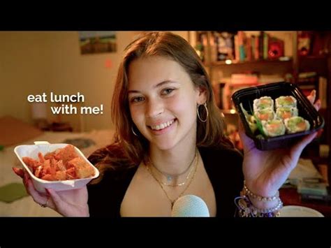 ASMR Sushi Mukbang Eat Lunch With Me Lunch Date Chewing