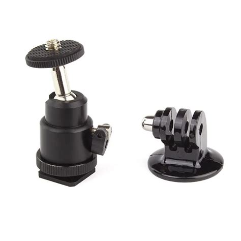 Adjustable Swivel Mini Hot Shoe Ball Head Tripod Mount Adapter For Gopro