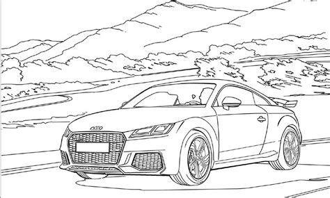 dibujos para colorear coches de audi Educación para Niños