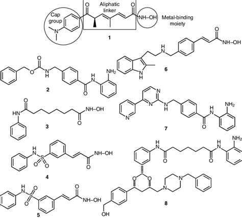 Structures of traditional HDAC inhibitors 1 3 and HDAC inhibitors now ...