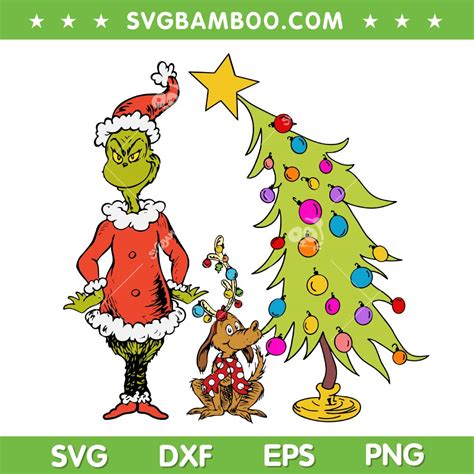 Grinch Christmas Tree SVG PNG