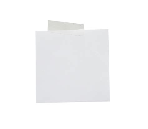 Blank White Paper Note With Transparent Tape Isolated 23932444 Png