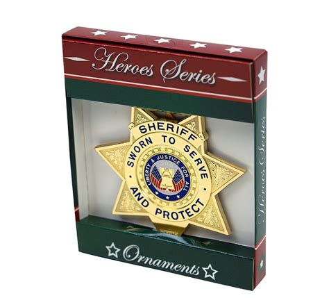 Sheriff Christmas Tree Ornament Heroes Series