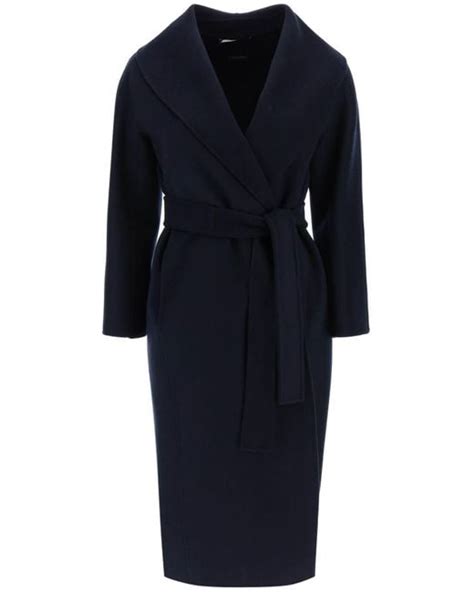 Max Mara Virgin Wool And Cashmere Marilu Coat In Blue Lyst