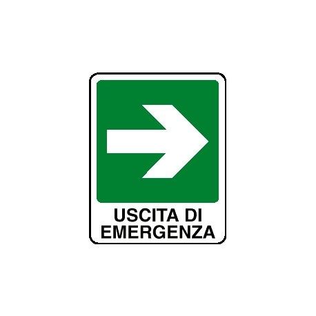 Cartello Uscita Di Emergenza Verso Destra X