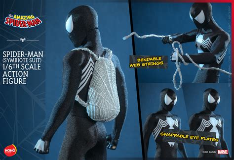 Marvel Comics Symbiote Suit Spider Man Figure by Hot Toys and HONŌ
