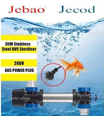 Jebao 36W Stainless Steel UV Sterilizer Clarifier Fish Pond 35 More