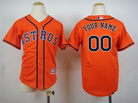 2015 New Houston Astros Kids Jerseys #00 YOUR NAME Orange Personalized ...