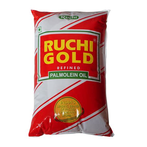 Ruchi Gold Refined Palmolein Oil Palmolein Palm Oil Pouch L