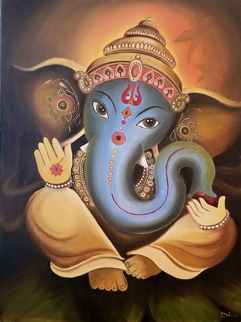 Ganesh Vinayaka Ganesha Hindu God Indian Art Wall Art | Etsy | Ganesha ...