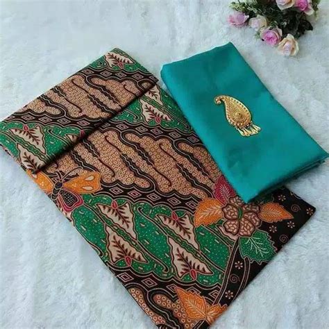 Jual Kain Batik Jarik Kebaya Couple Set Embos Katun Primis Sogan