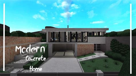 Bloxburg Speedbuilds Modern Concrete Home Youtube