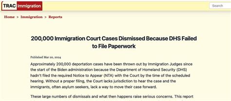 200,000 Immigration Court Cases Dismissed Because DHS Failed to File Paperwork - WOLA Border ...