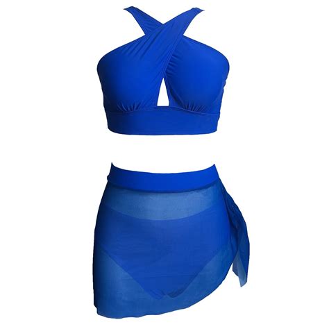 Swsmclt Women S Sexy Bathing Suit Cutout Wrap Beach Bikini Set Piece Bikini High Waisted See