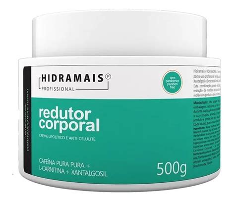 Creme Redutor Corporal Cafeína Pura 500g Hidramais Tipo De