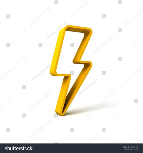 3d Yellow Thunder Lightning Isolated Over Stock Illustration 1801712152 | Shutterstock