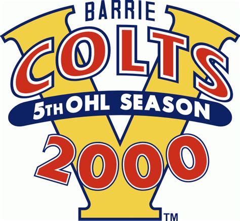 Barrie Colts Logo - Anniversary Logo - Ontario Hockey League (OHL ...