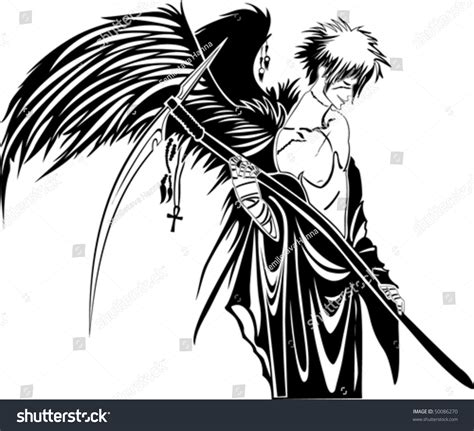 Black Angel Stock Vector 50086270 Shutterstock