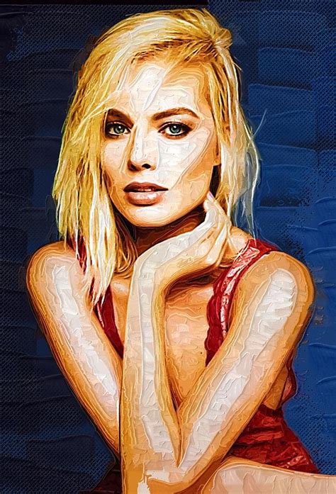 Actress Margot Robbie Digital Art By Lilia Kosvintseva