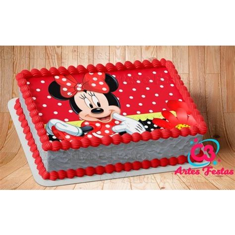 Minnie Vermelha M Papel De Arroz Para Bolo Shopee Brasil