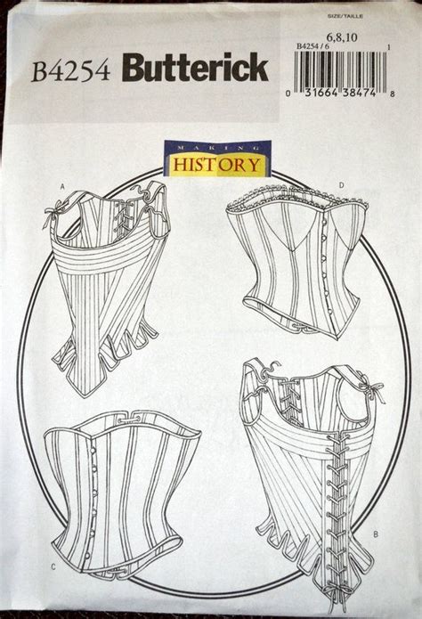 Misses Corsets Historical Sewing Pattern Butterick 4254 Etsy