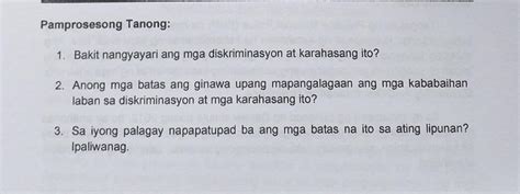 Pamprosesong Tanong Kung Walang Tayong Paghahanda Sa Mga Sakuna At