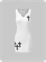 Y2K White Cross Pattern Dress Mini Dress | kollyy