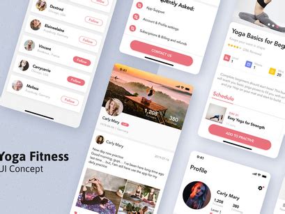 Yoga Fitness App Ui Kit By Freeslab Epicpxls