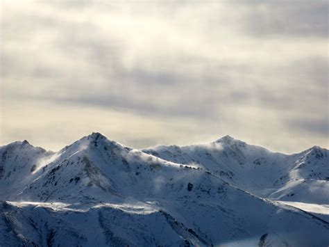 Free Images Snow Winter Cloud Sky Sunlight Hill Mountain Range