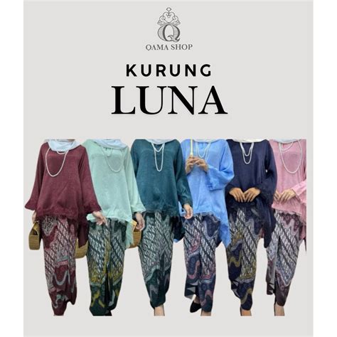 Kurung Luna Lace With Skirt Batik Instant Pario Shopee Malaysia