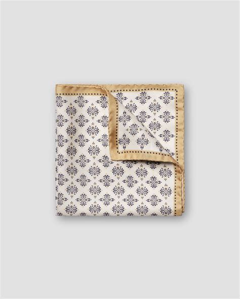 Geometric Print Silk Pocket Square - Eton
