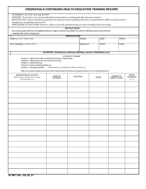 Af Imt Form 1541 Fill Out Sign Online And Download Printable Pdf