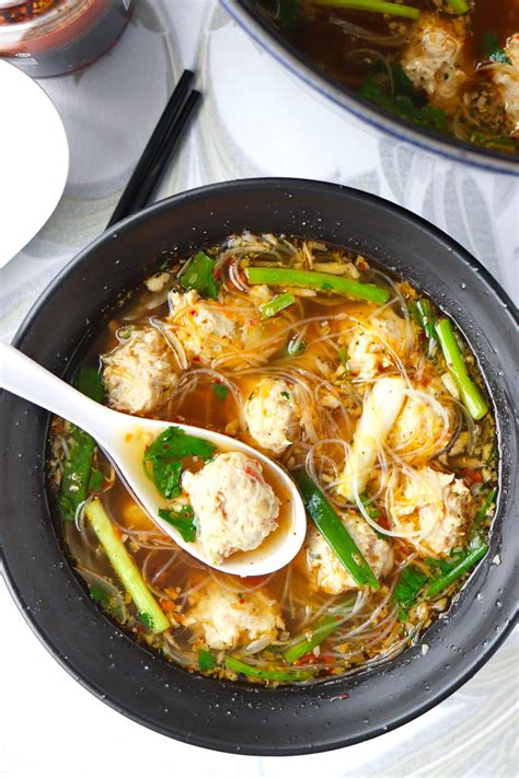 Thai Glass Noodle Soup Minute Recipe That Spicy Chick