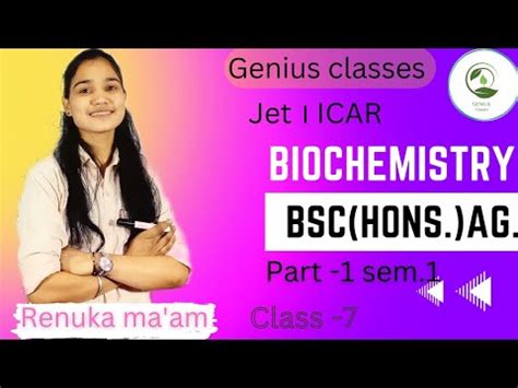 Biochemistry By Renuka Ma Ma Class Bsc Hons Part Sem