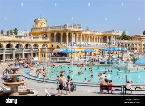 Széchenyi Thermal Bath or Széchenyi-gyógyfürdő, Neo-Baroque style, the ...